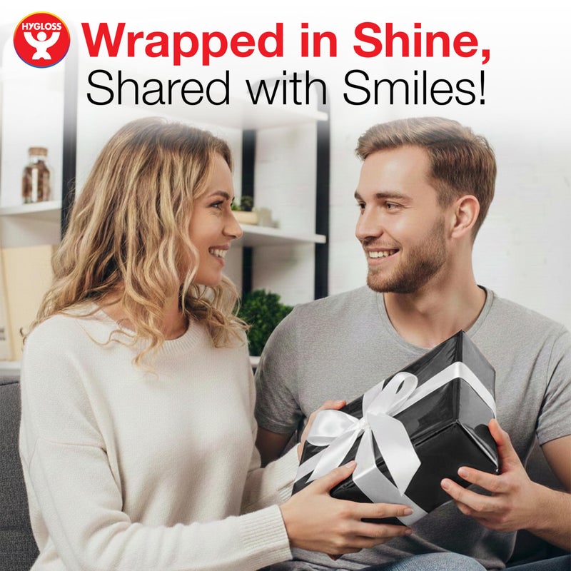 Hygloss Metallic Wrapping Paper Roll - 26" x 25 ft (54 Sq. Ft) Gold - Shiny Metallic Foil Paper for Arts, Crafts, Holiday & Christmas Gift Wrapping - Image 5